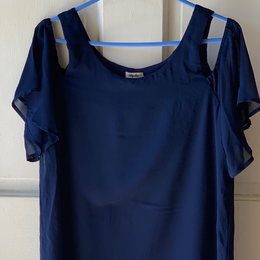 LILY STAR: Navy dress